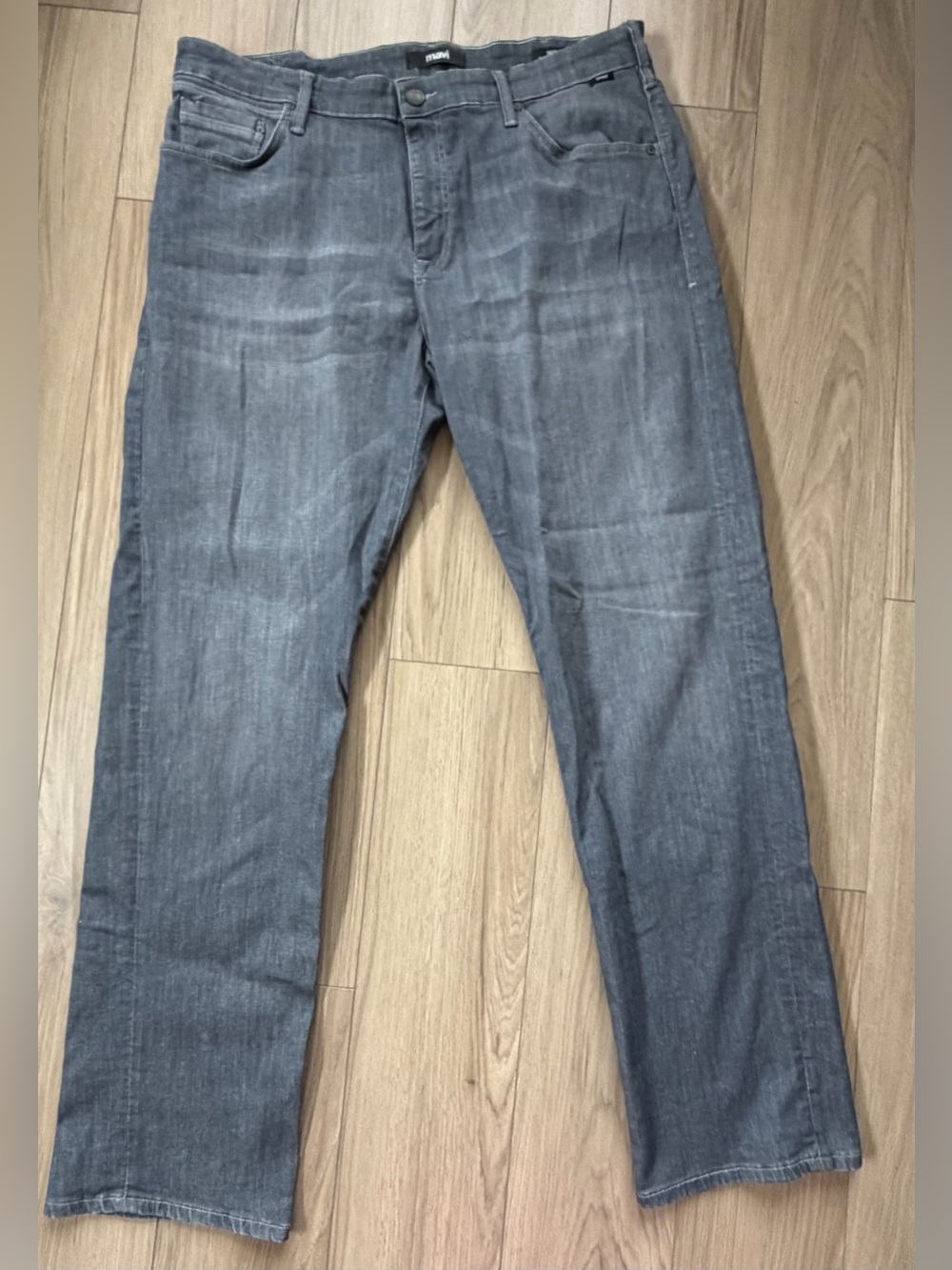 Mavi Matt Men's Gray Relaxed Straight-Leg Jeans 38x34